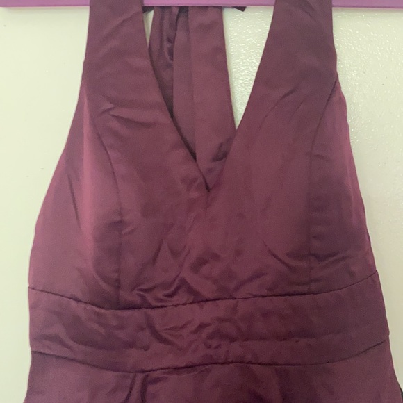 City Studio Plum A-Line Satin Back Bow Dress - Picture 4 of 12